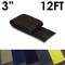 Electriduct Carpet Cable Cover, 12 ft L, 3 in W, 1 Channel, Nylon, Black CC-SC-3-12-BK - alternate 1